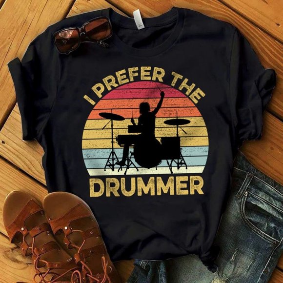 I Prefer The Drummer Vintage Shirt - Picture 1 of 2